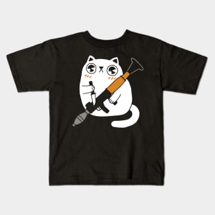 Cuddly Combat Cat Kids T-Shirt